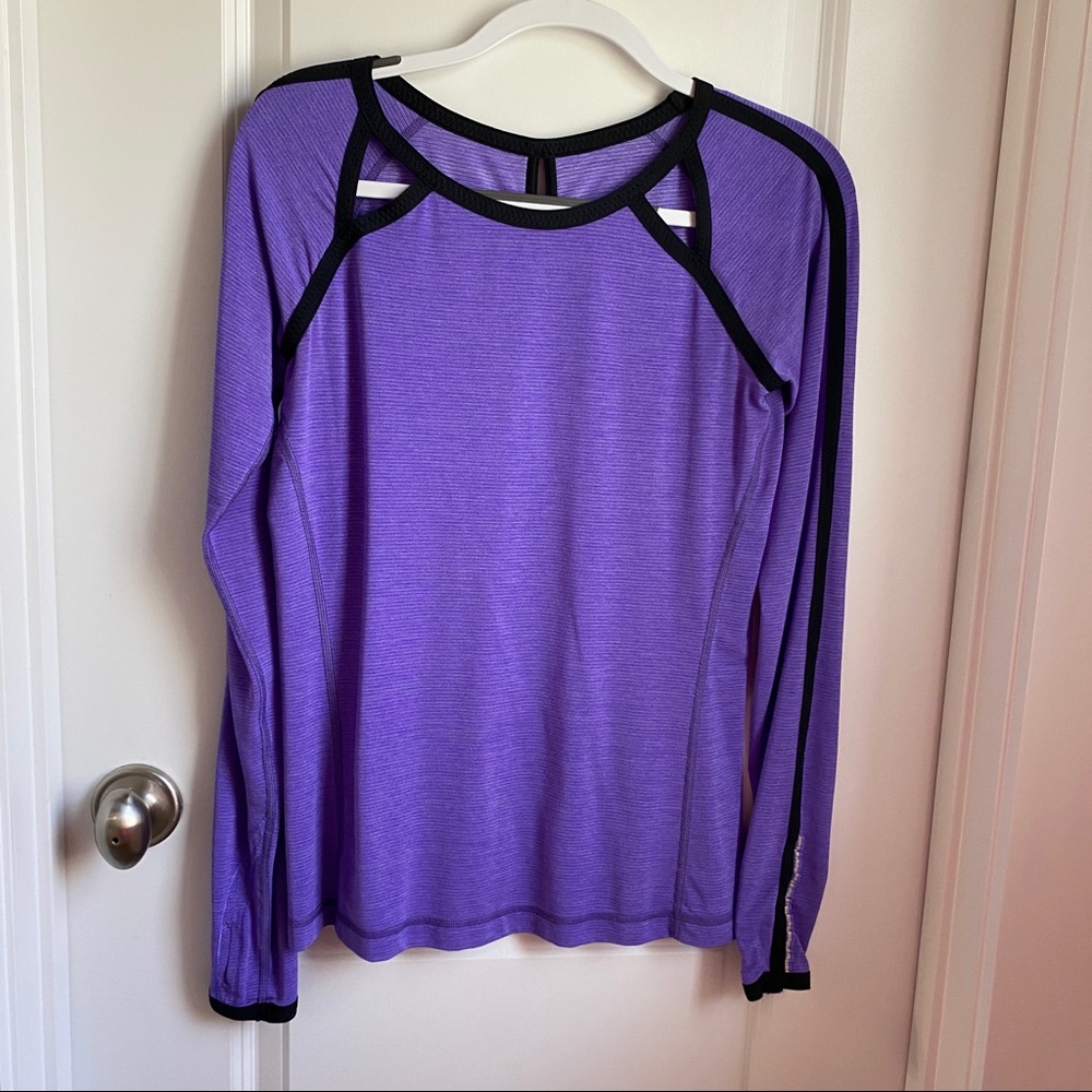 EUC Lululemon L/S Shirt, purple, Size 6